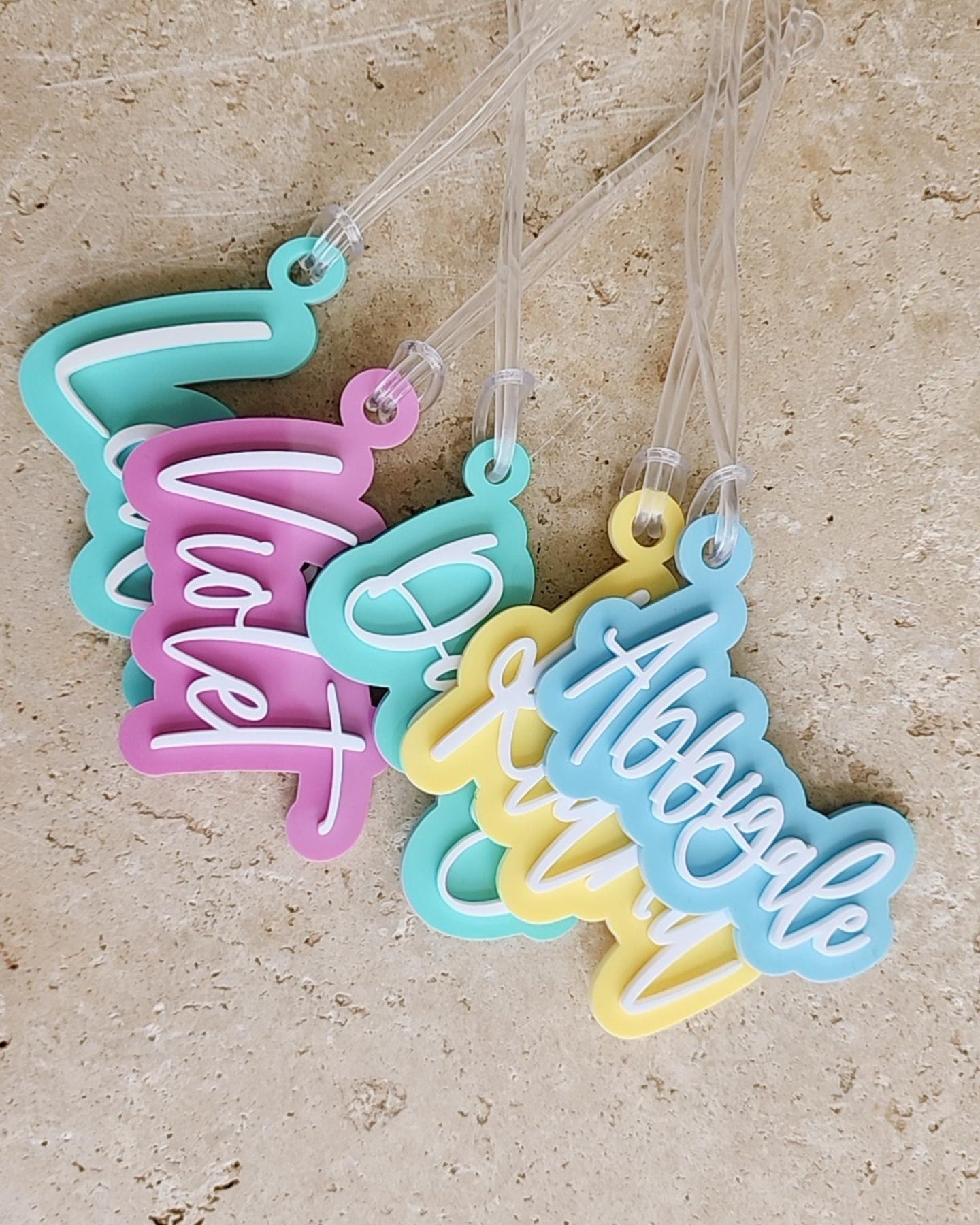 Custom Name Keychain with Cursive Bold Font