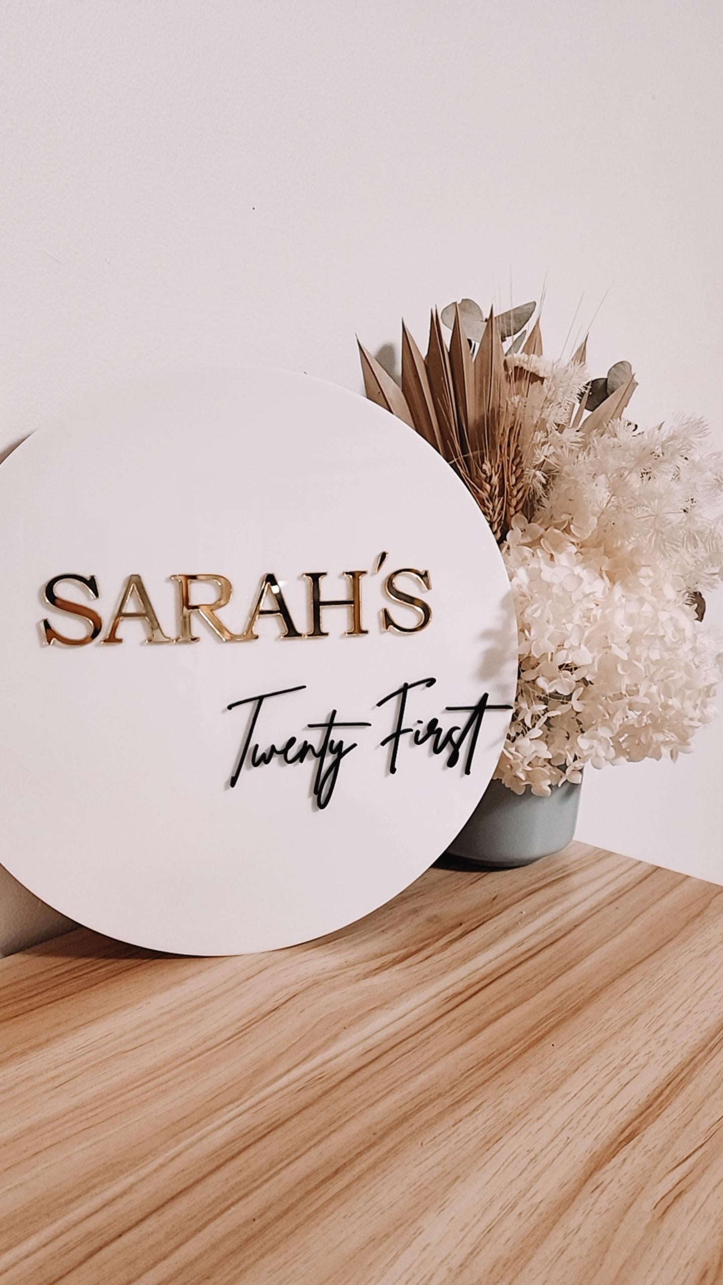 30cm Acrylic Birthday Sign