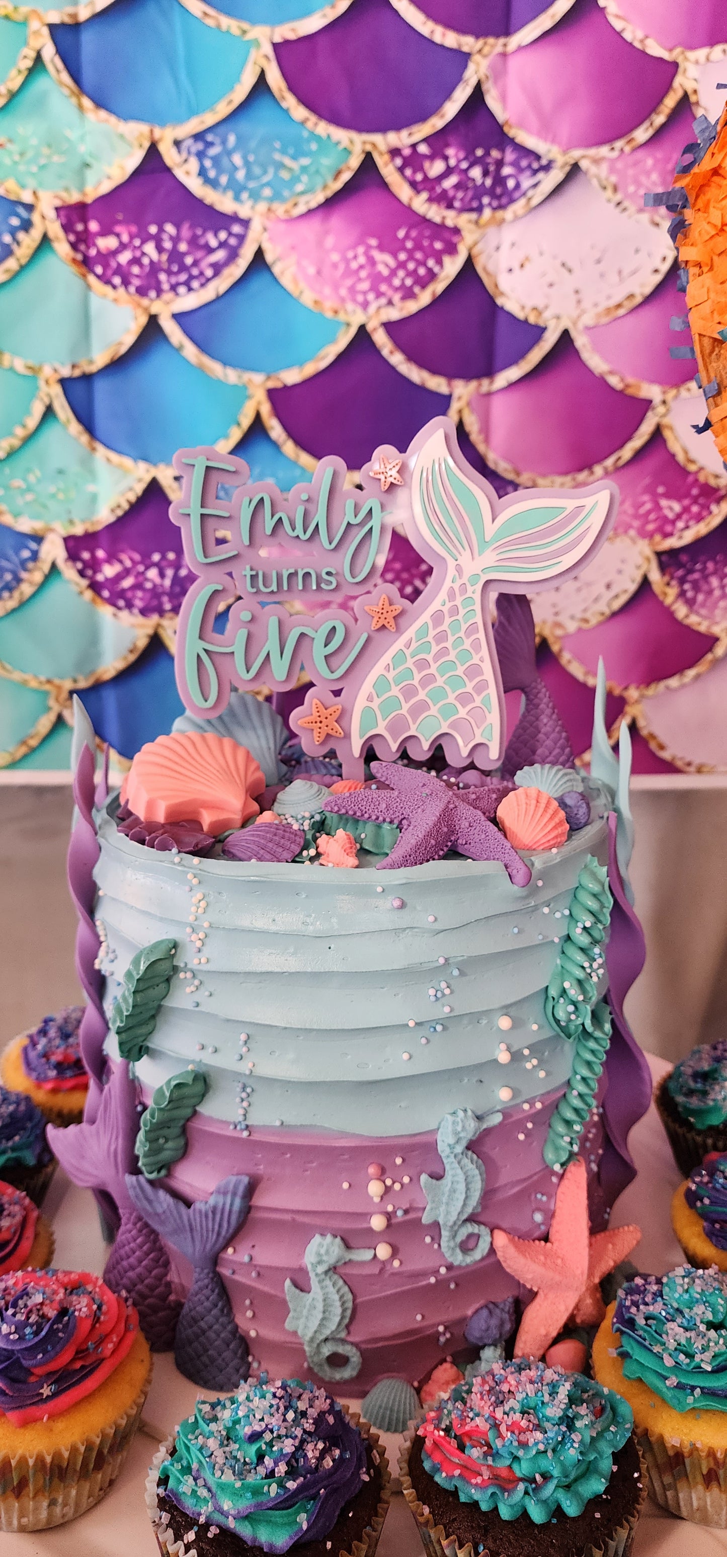 Personalised Mermaid Cake Topper