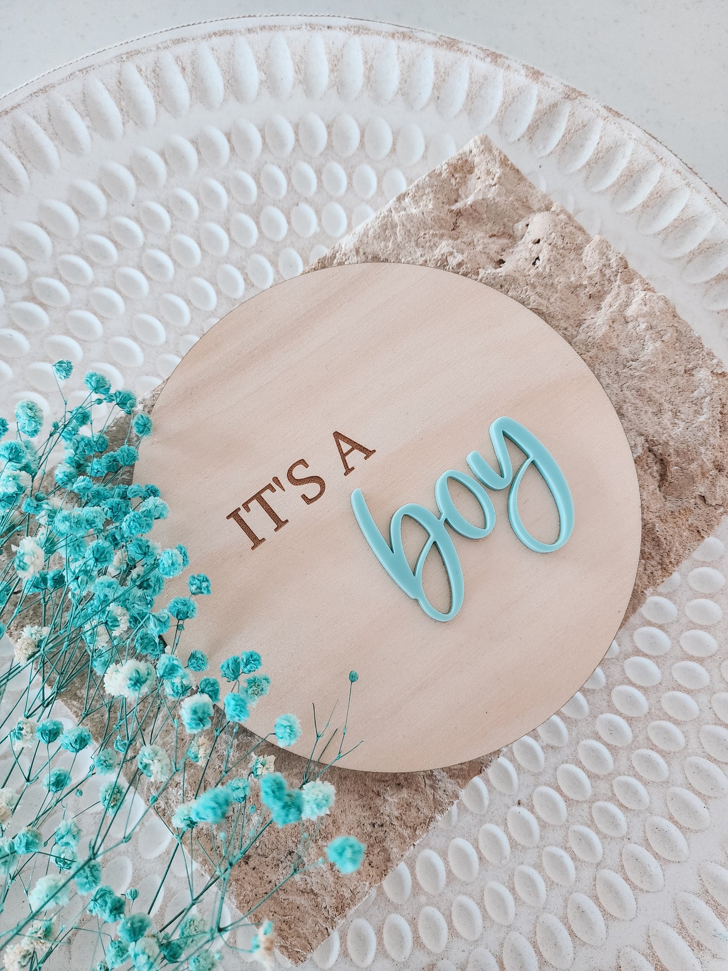 It's a boy - Wood/Acrylic Plaque