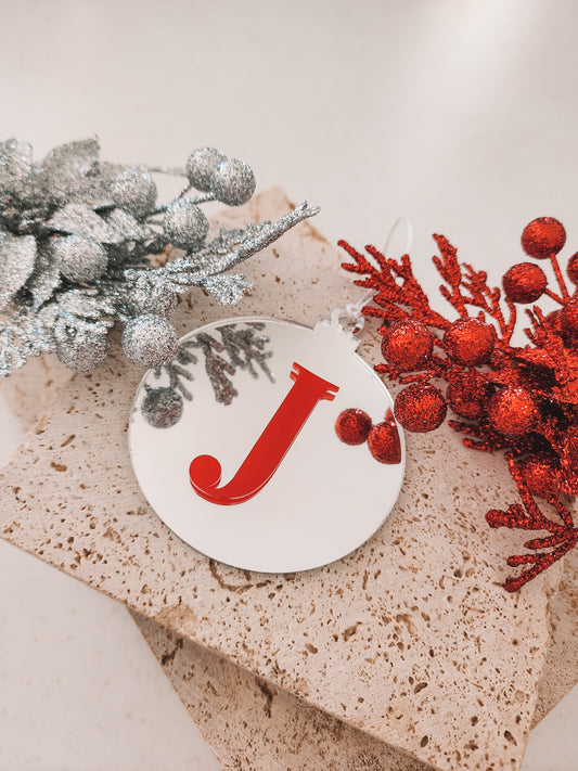 Acrylic Bauble - Round with letter