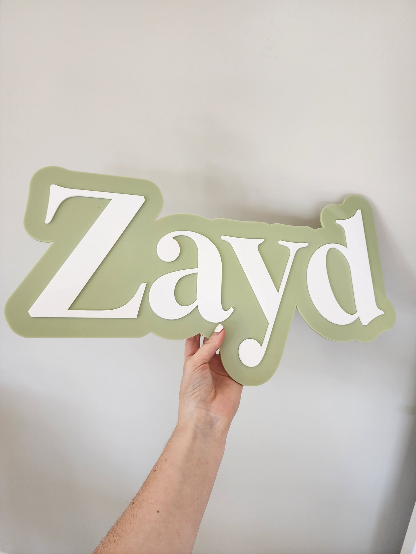 Double acrylic name sign