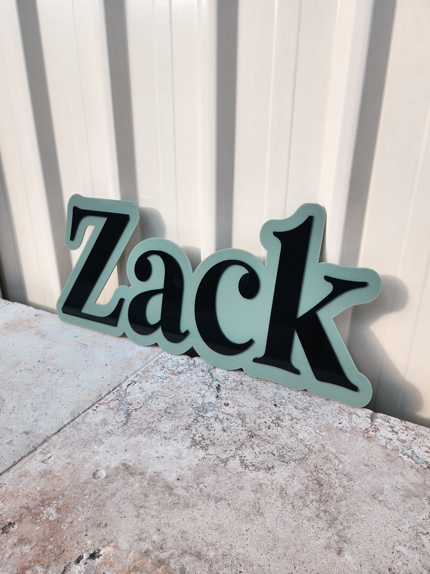 Double acrylic name sign