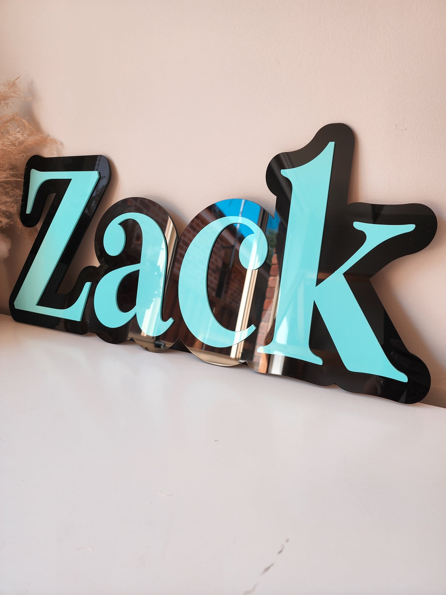 Double acrylic name sign