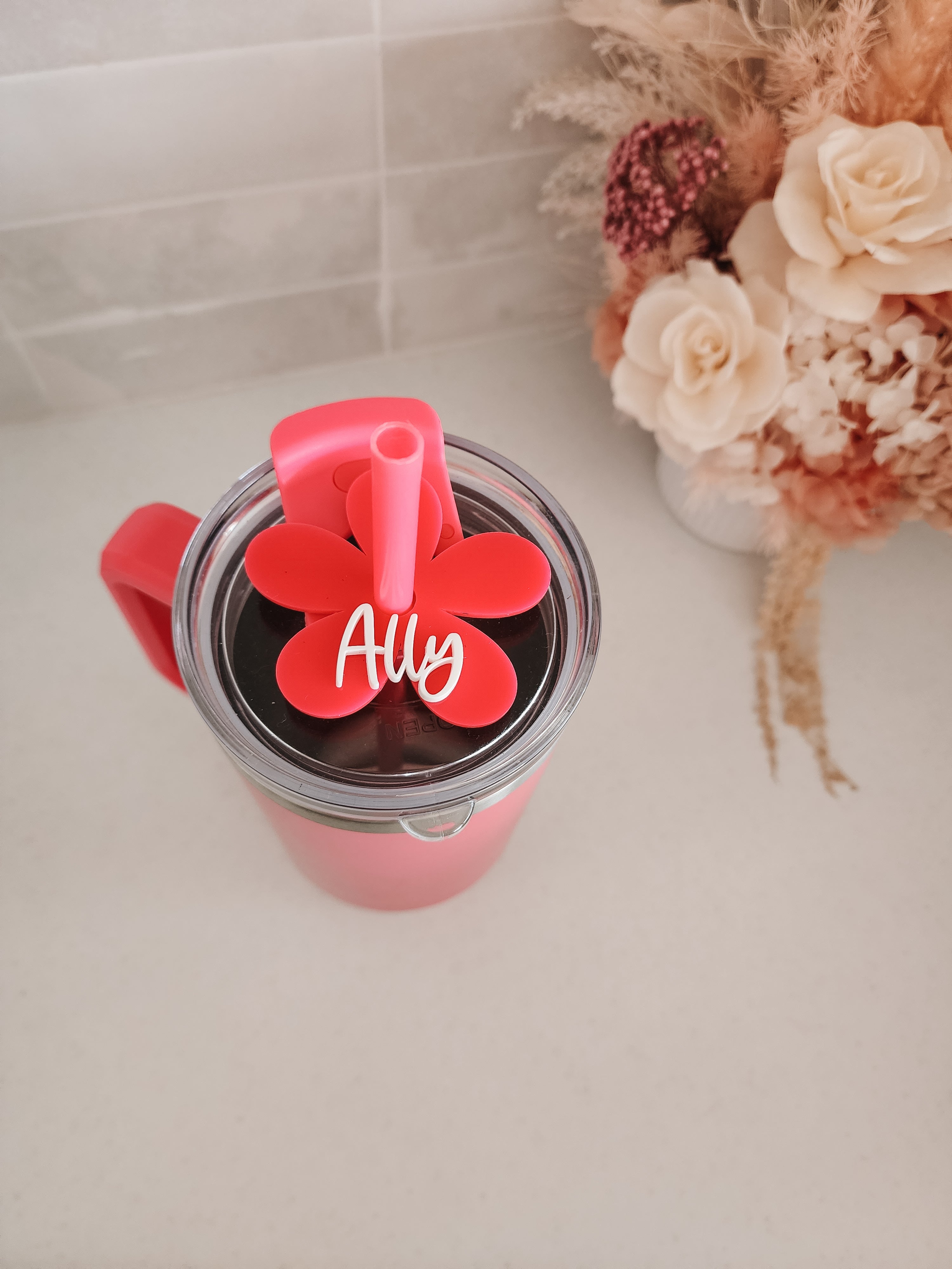 Personalised  Daisy Drink Tag - Kmart Stanley Dupe