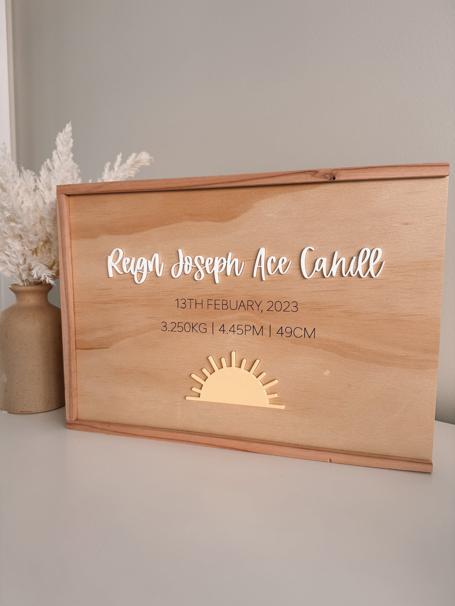 Personalised Sun Theme Keepsake Box