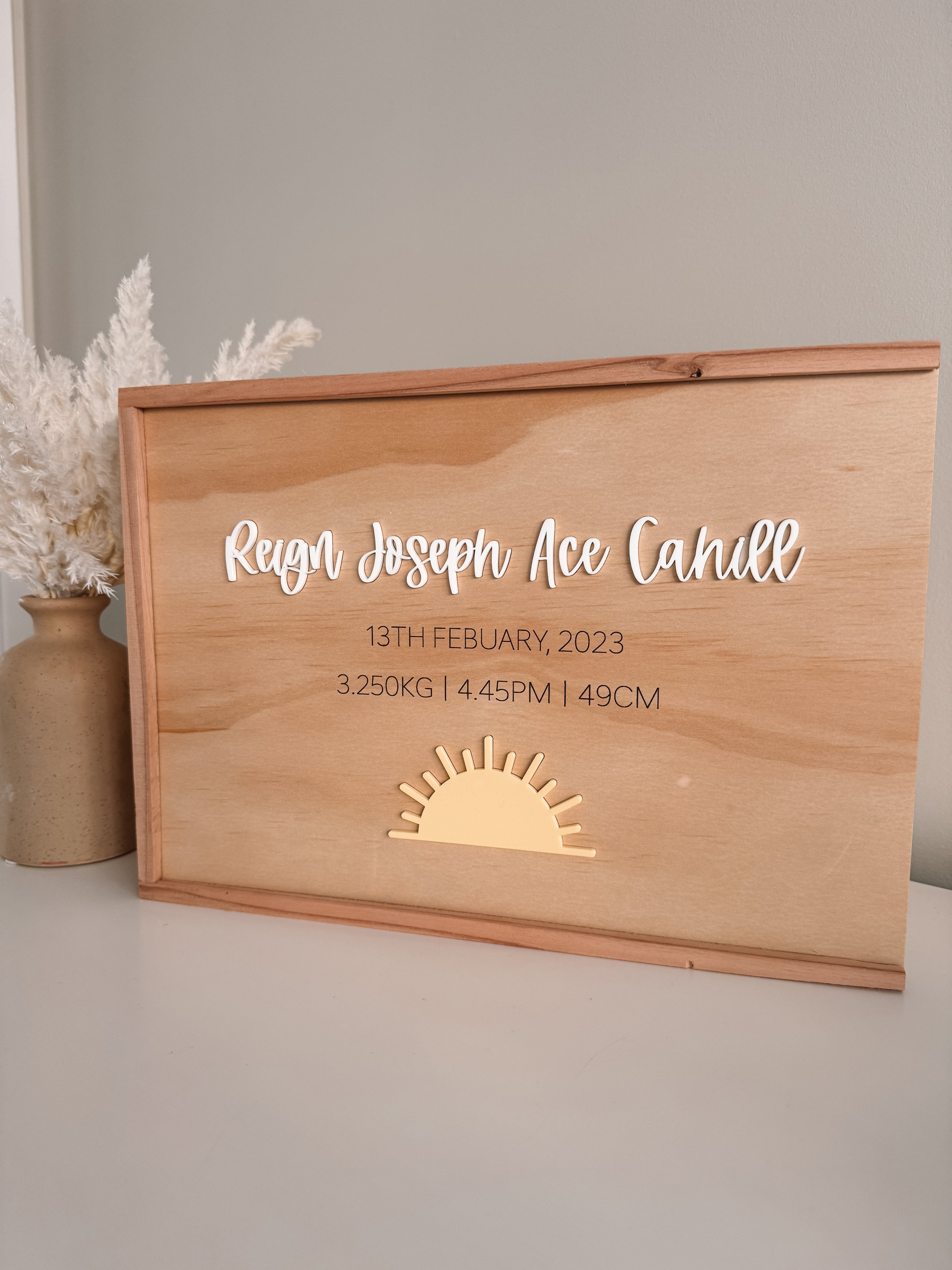 Personalised Sun Theme Keepsake Box