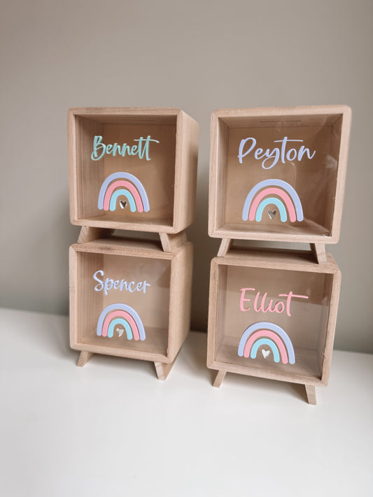 Personalised Money Box - Rainbow