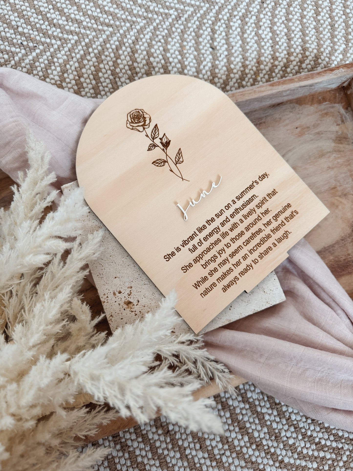 Birth flower definition plaque