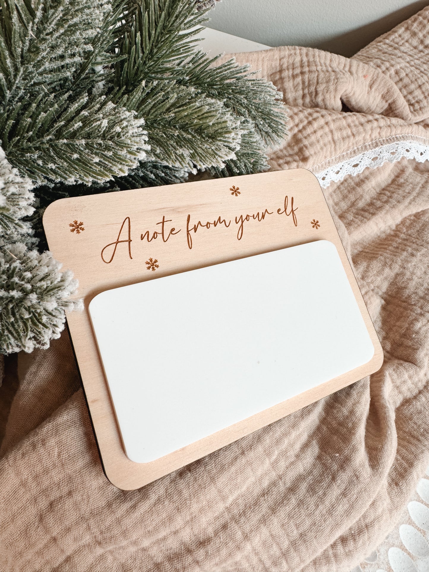 A note from your elf - Engraved sign