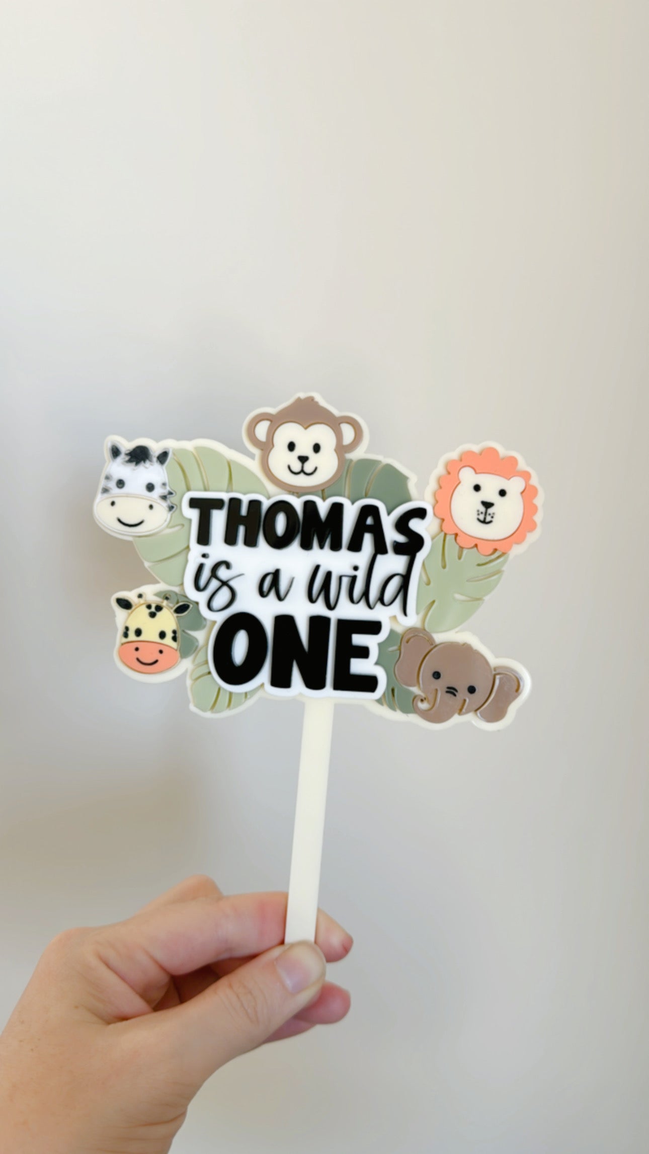 ‘Wild one’ Personalised cake topper