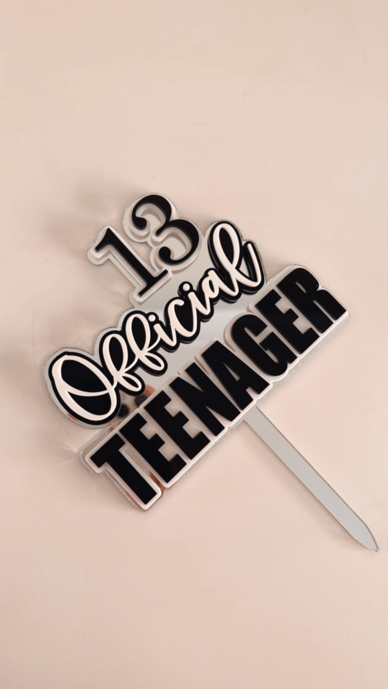 13 Official Teenager Acrylic Cake Topper