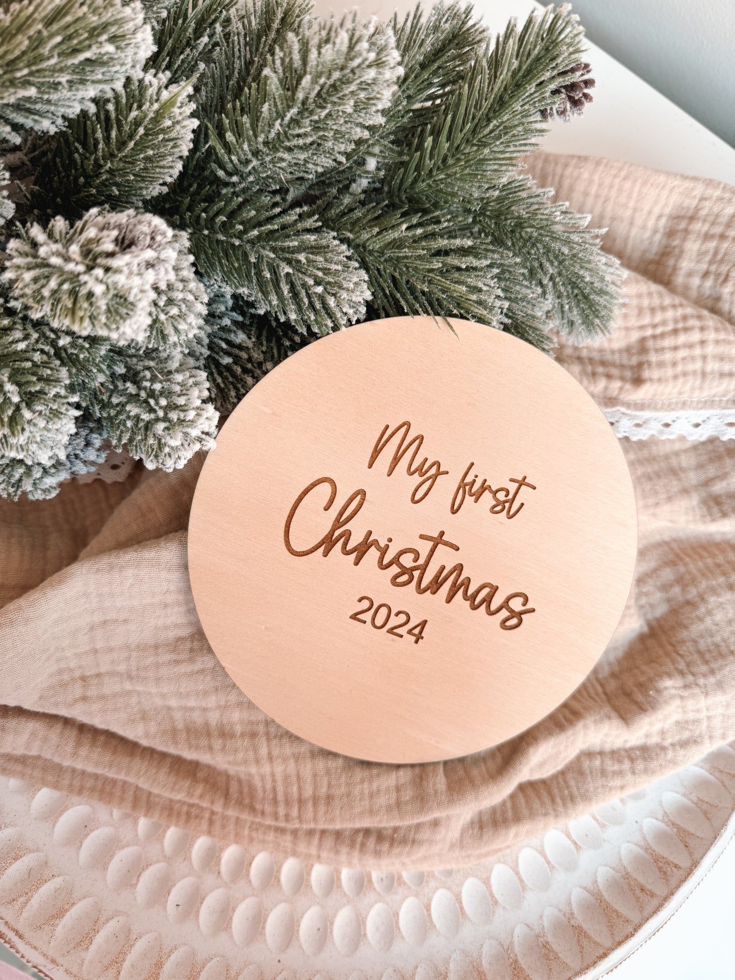 My First Christmas Plaque - engraved