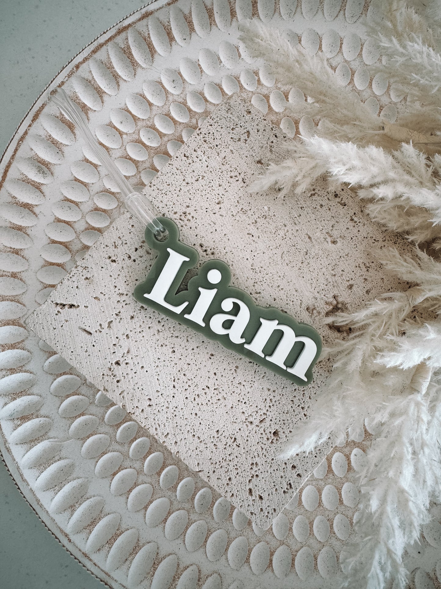 Personalised bag tag - bold font