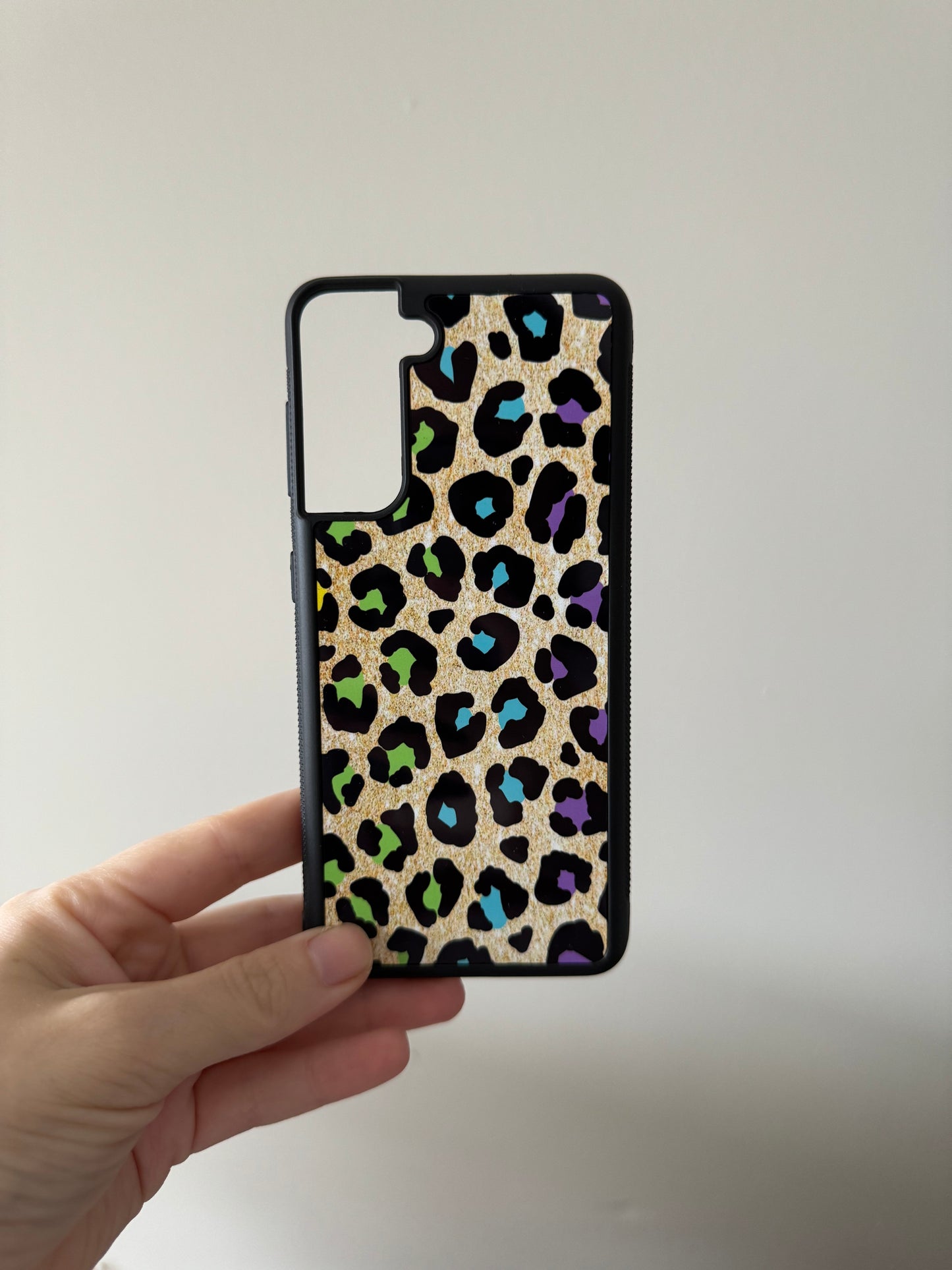 S21 rainbow leopard phone case