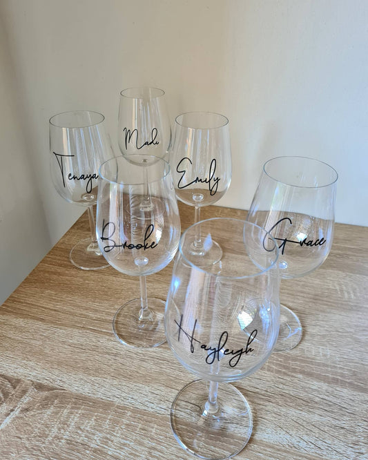 Personalised Wine Glasses - Name Only