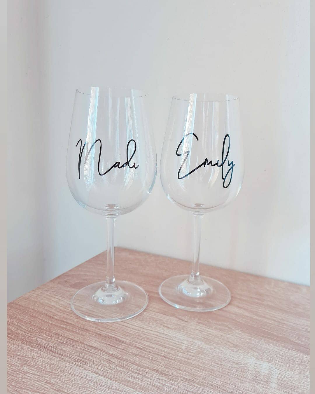 Personalised Wine Glasses - Name Only