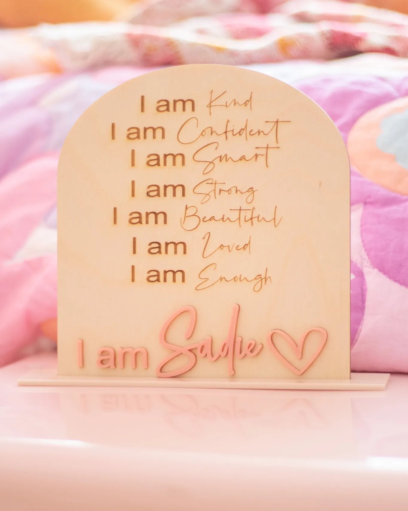 'I am' affirmation stand - Personalised