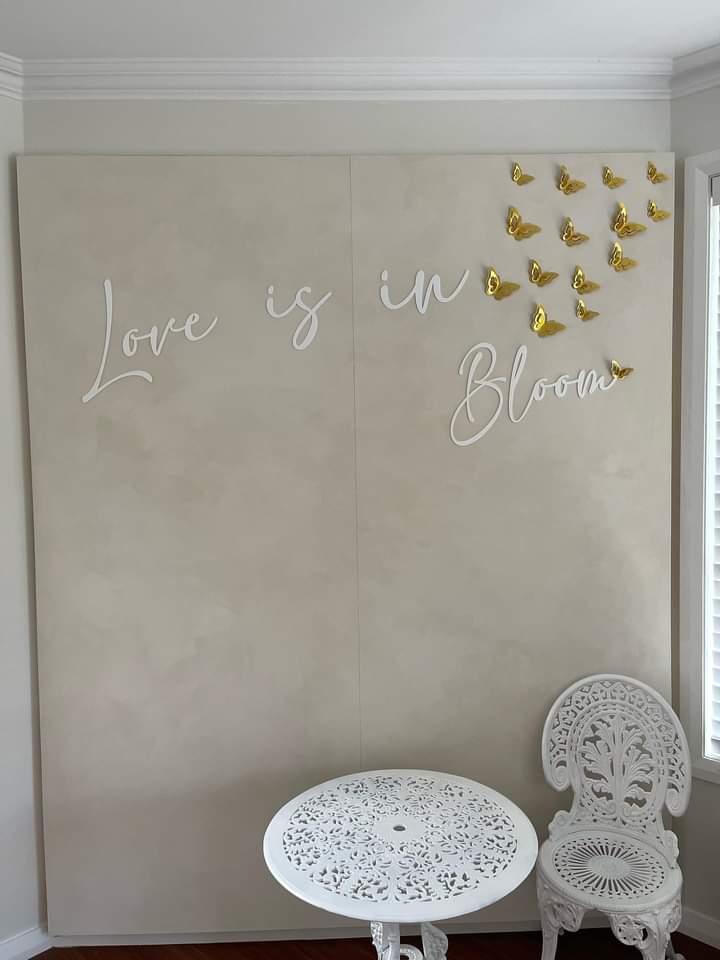 'Love is in Bloom' Acrylic Backdrop Script