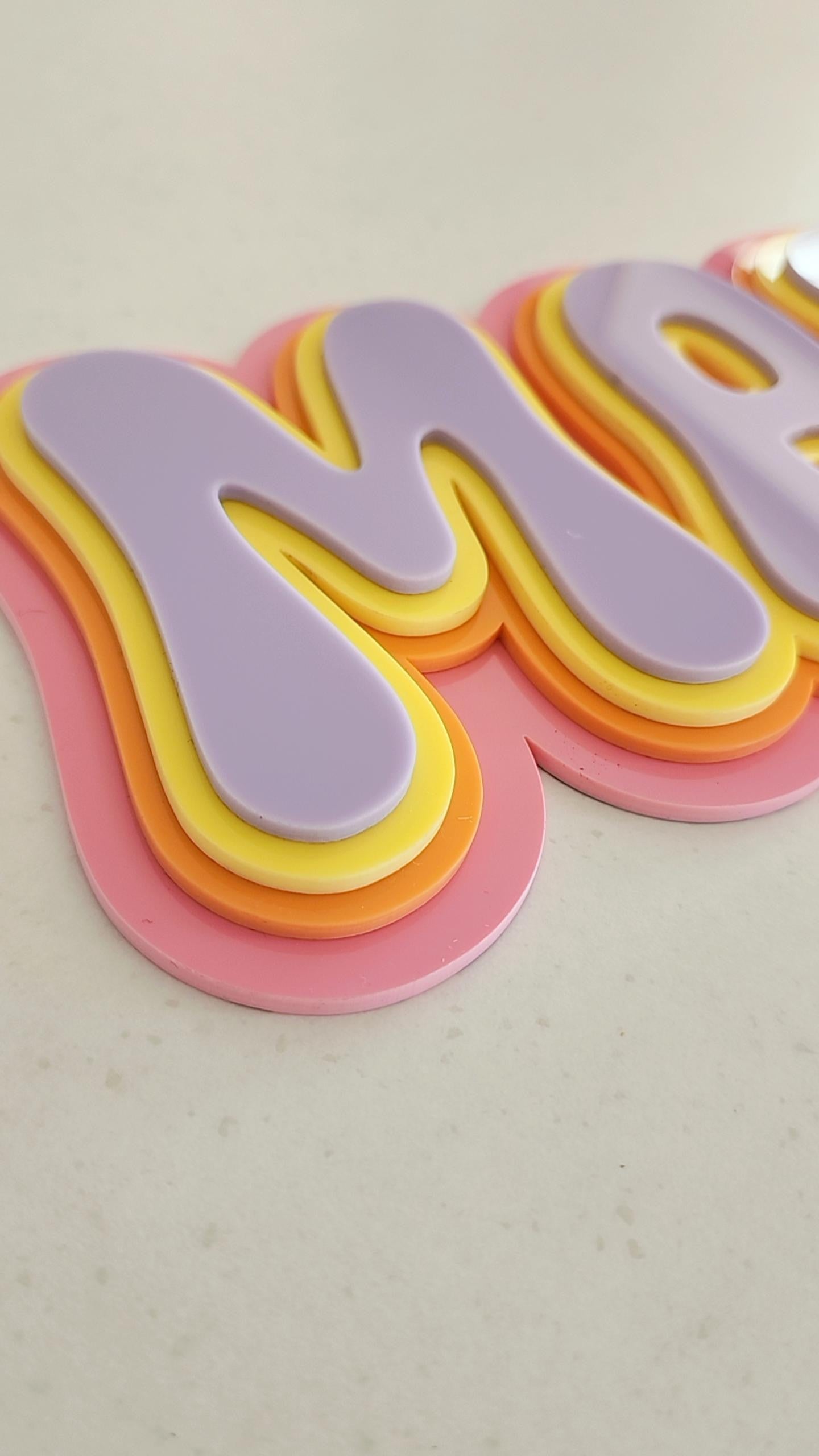 4 Layered Acrylic Name Plaque