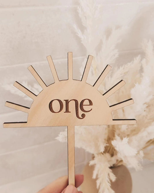 Boho Sun cake topper - one