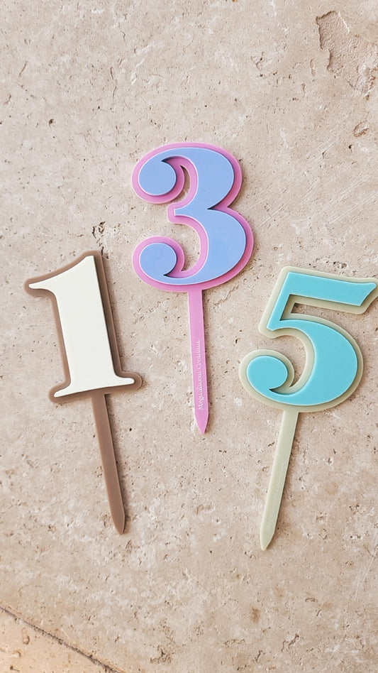 Double Layer Number Cake Topper