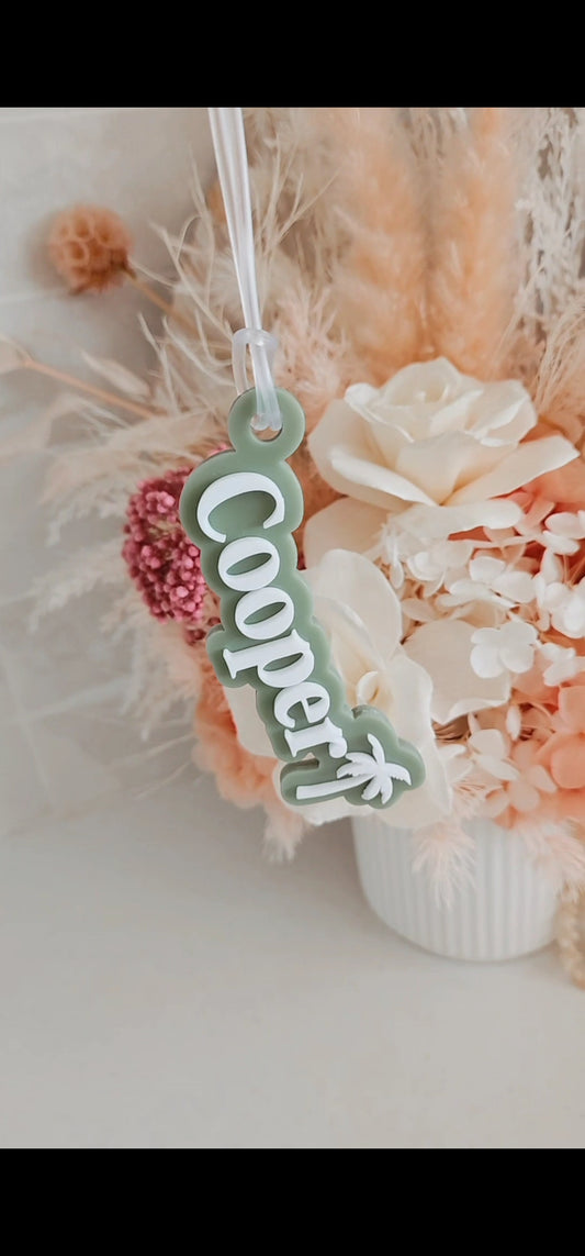 Personalised Bag Tag - Palm Tree