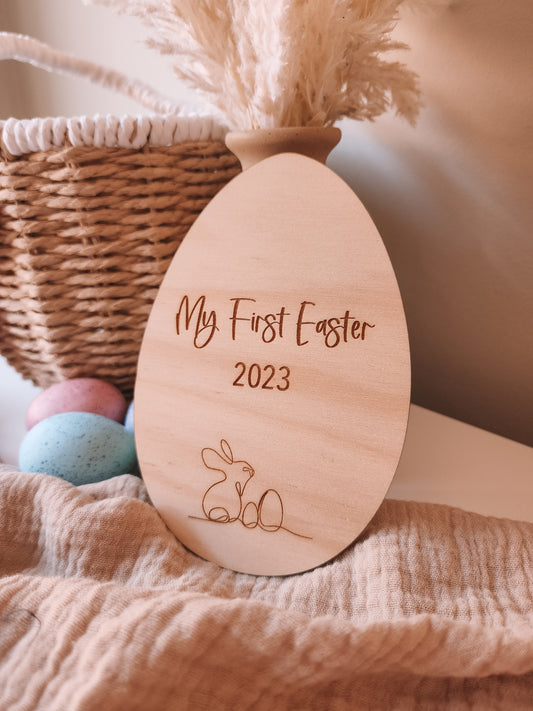 'My First Easter' engraved plaque