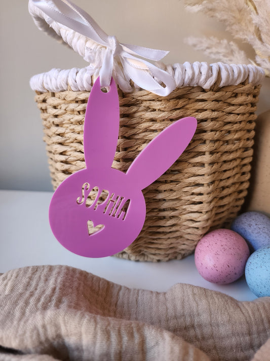 Personalised bunny tags - single layer