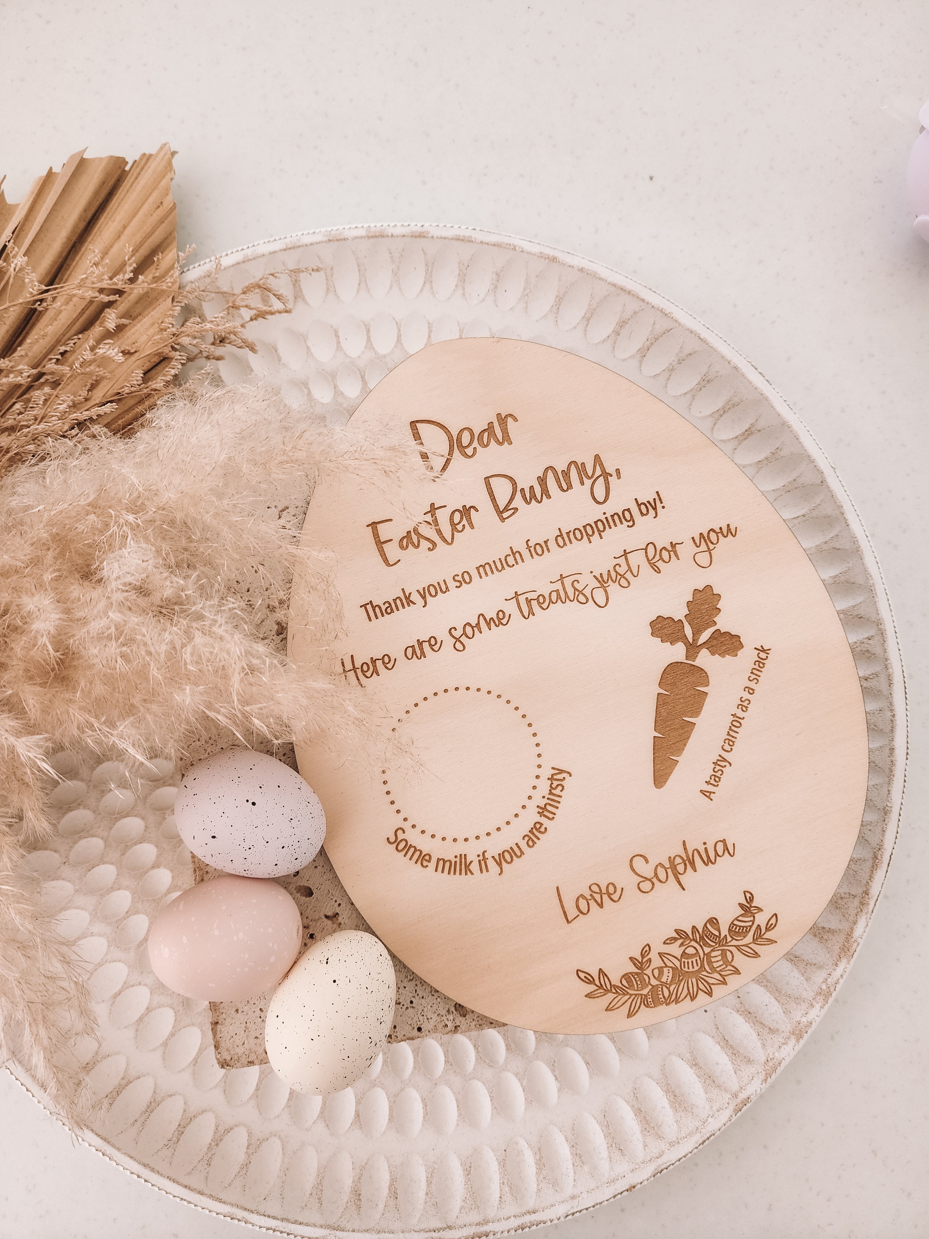 Wooden Easter Tray