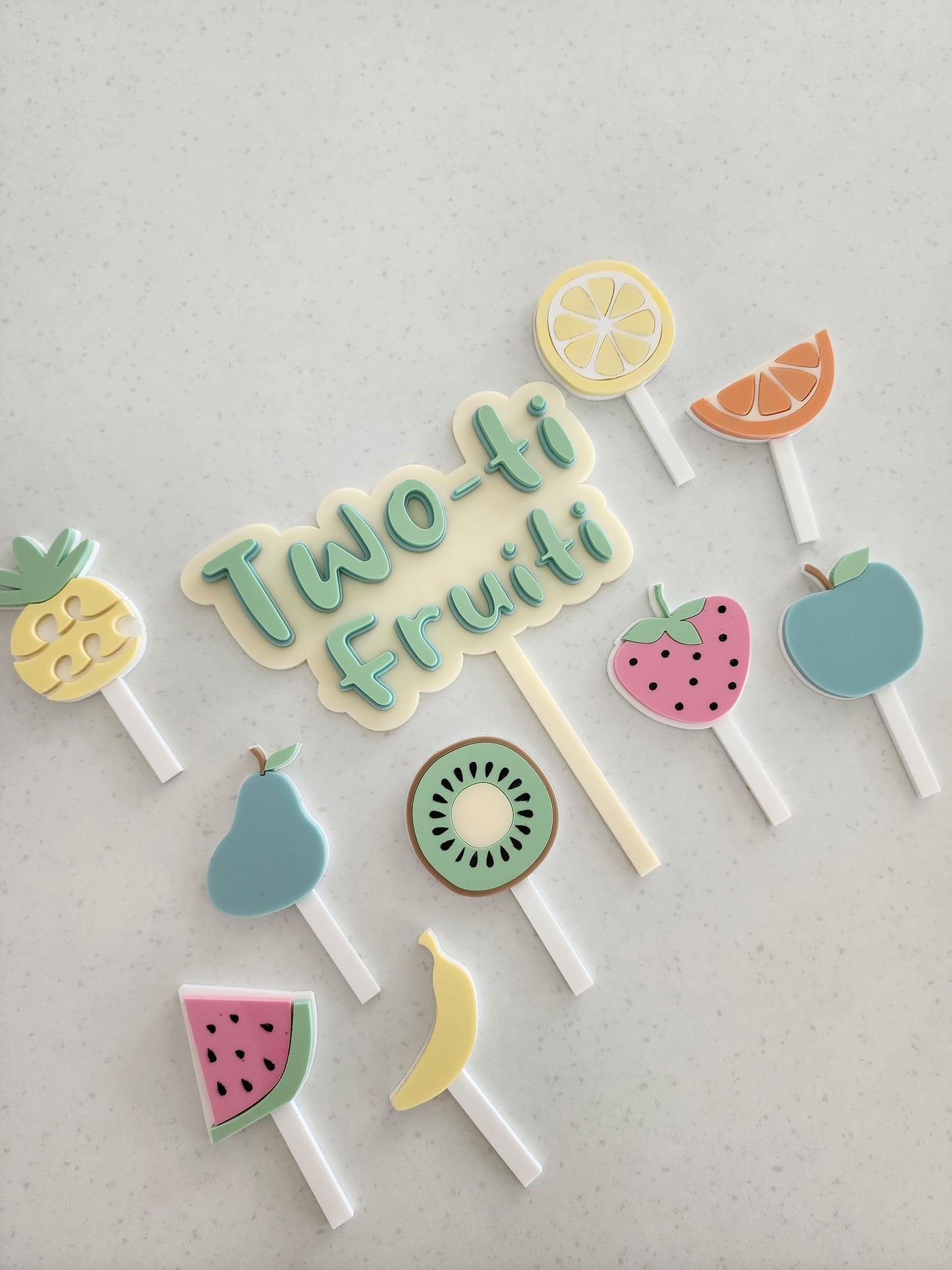 Two-Ti Fruiti Cake Topper Bundle