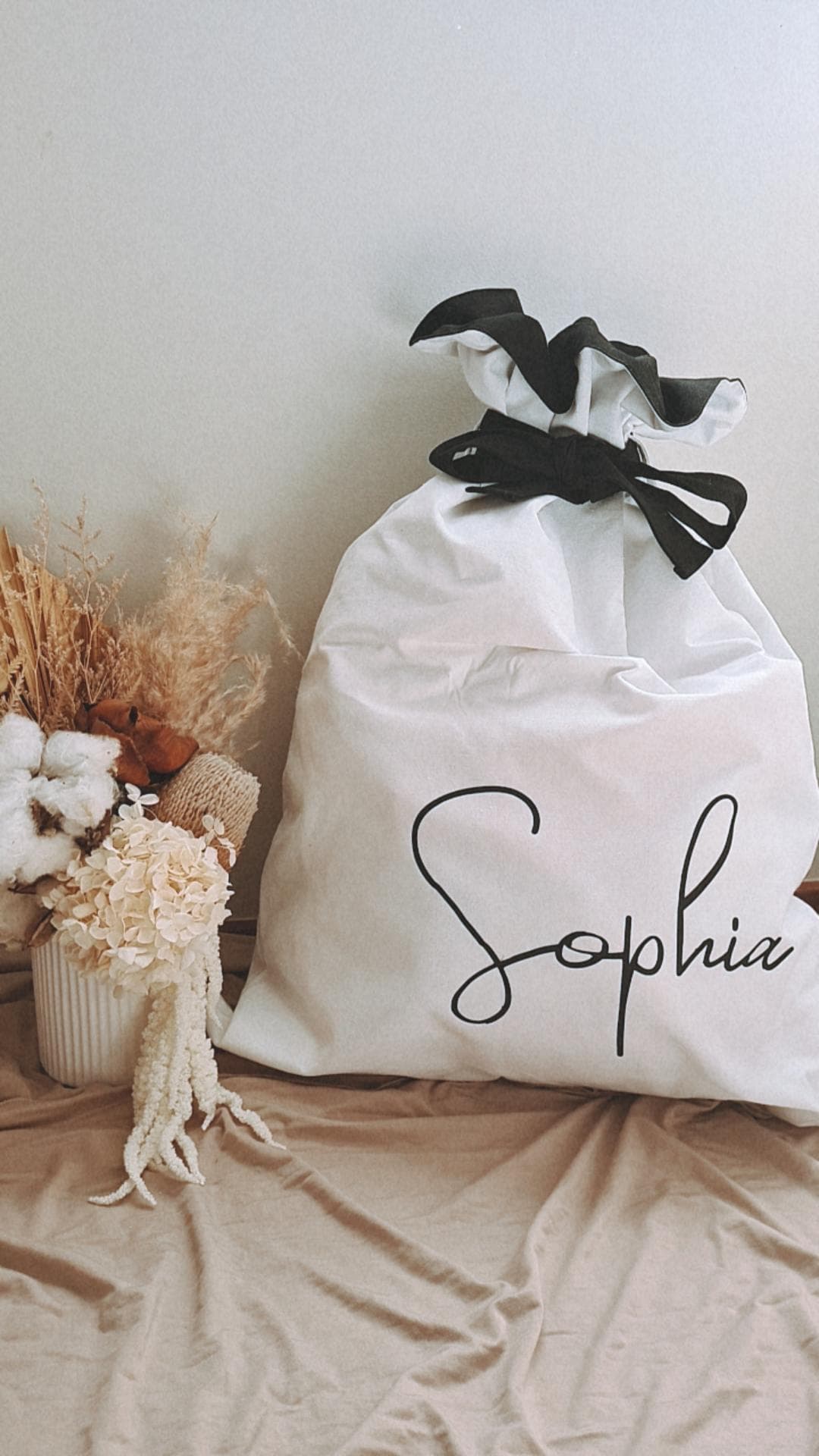 Personalised Santa Sack Black