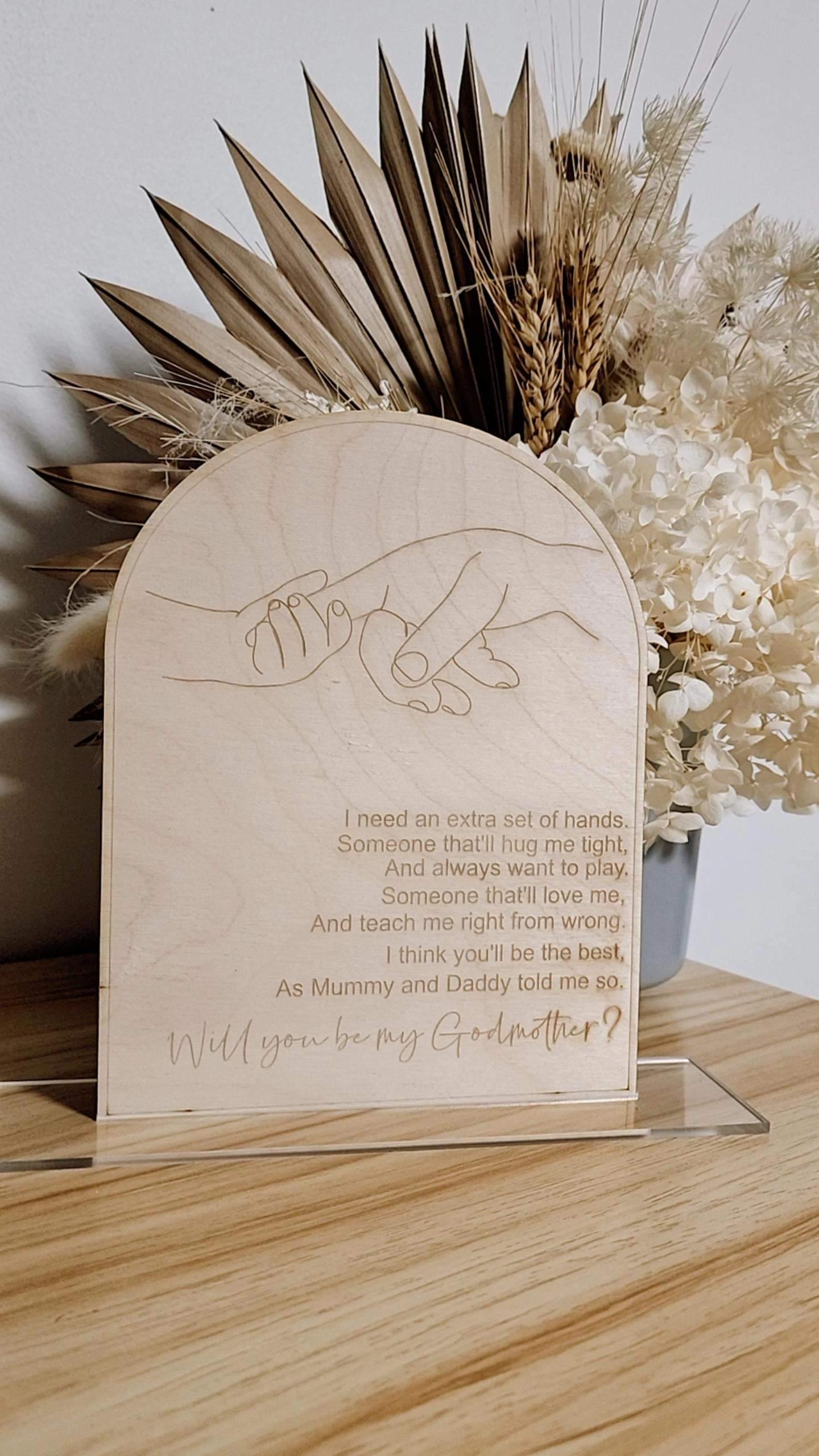 Godmother Proposal Arched Stand