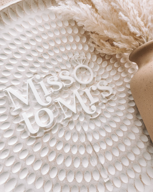 Miss to Mrs double layer cake topper
