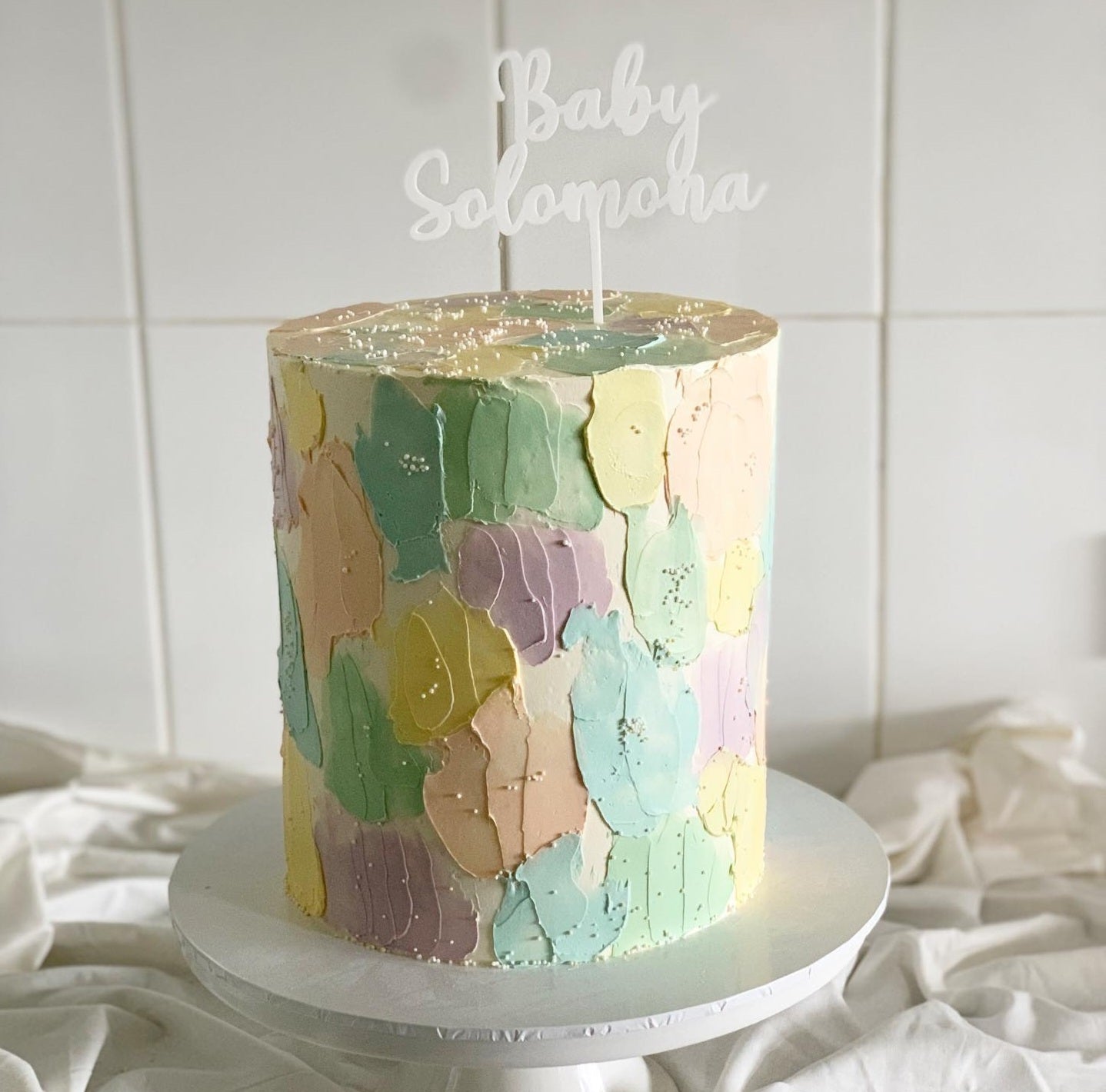 Custom Single Layer Cake Topper - Acrylic