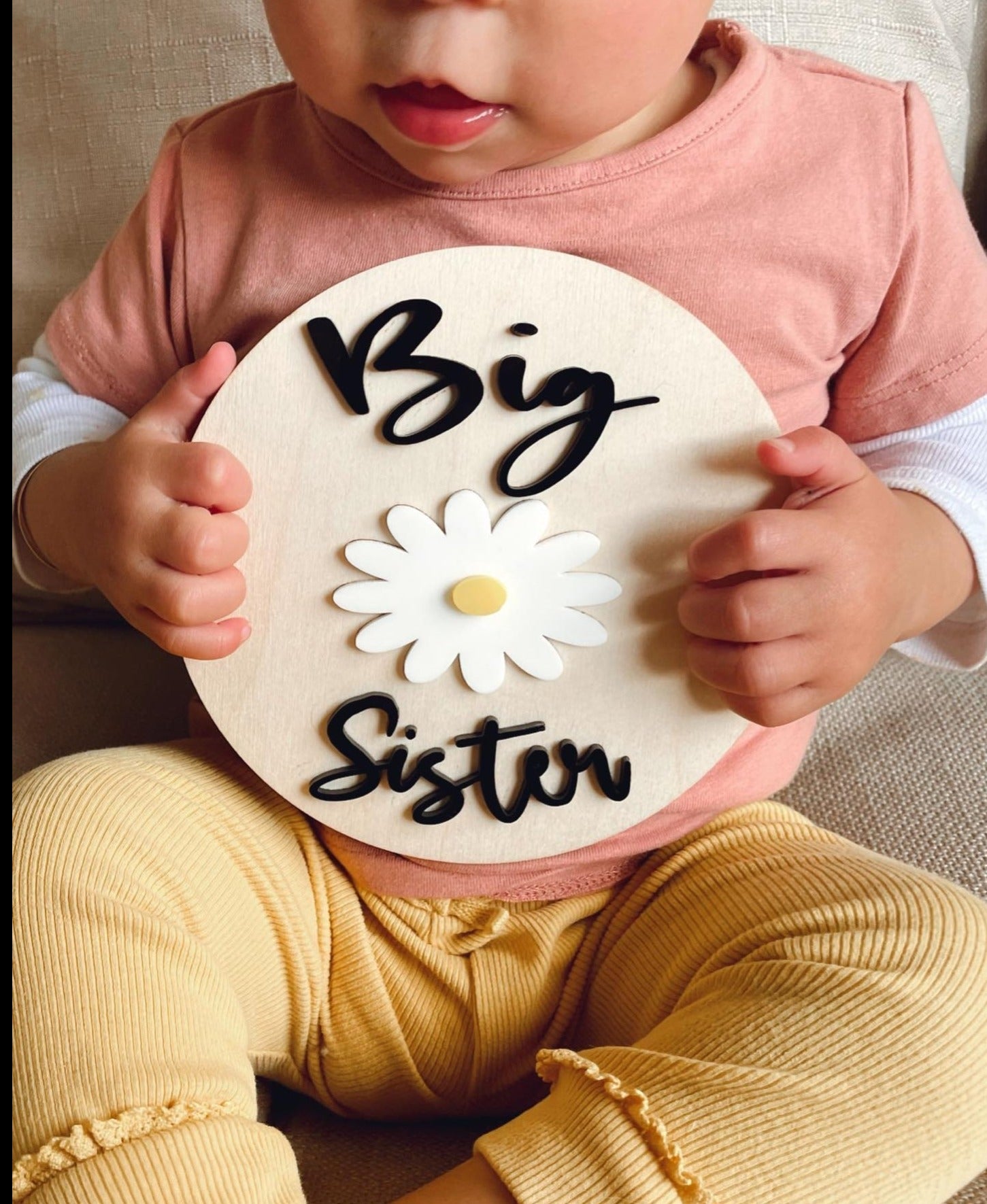 Big sister daisy plaque